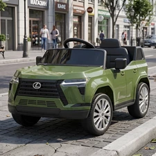 Детский электромобиль M 6301EBLR-5 зеленый Lexus с мягким сиденьем